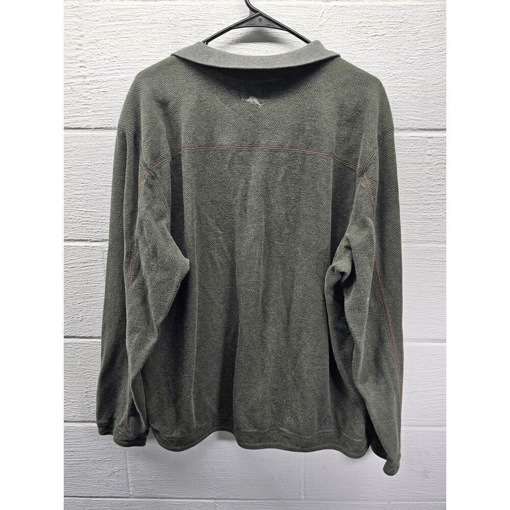Tommy Bahama Pullover Sweater Mens Reversible 1/4 Zip Mock Neck Green xl - Picture 2 of 5